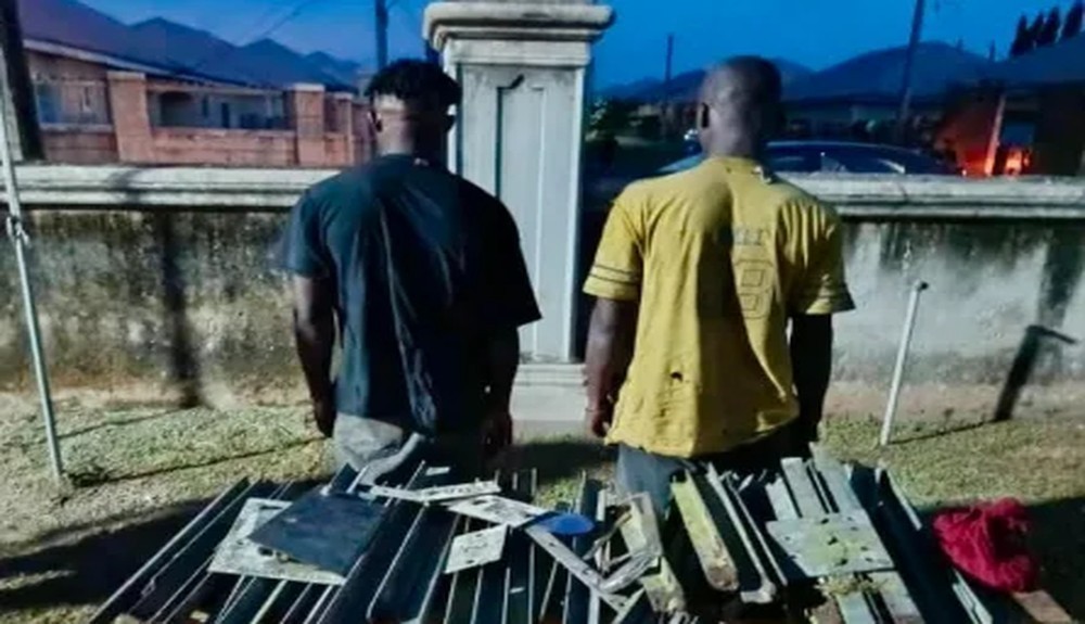 Police Arrest Two Suspects Over Alleged Theft and Vandalism of Government Property in Abia