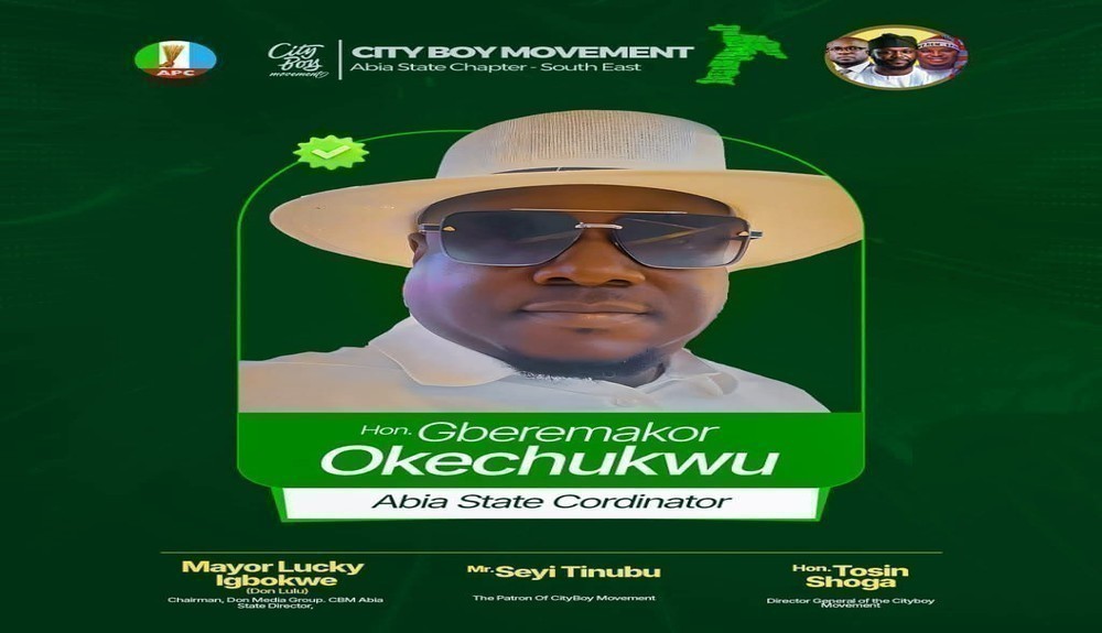 Don Lulu Appoints Gberemakor As City Boy Movement Abia State Coordinator