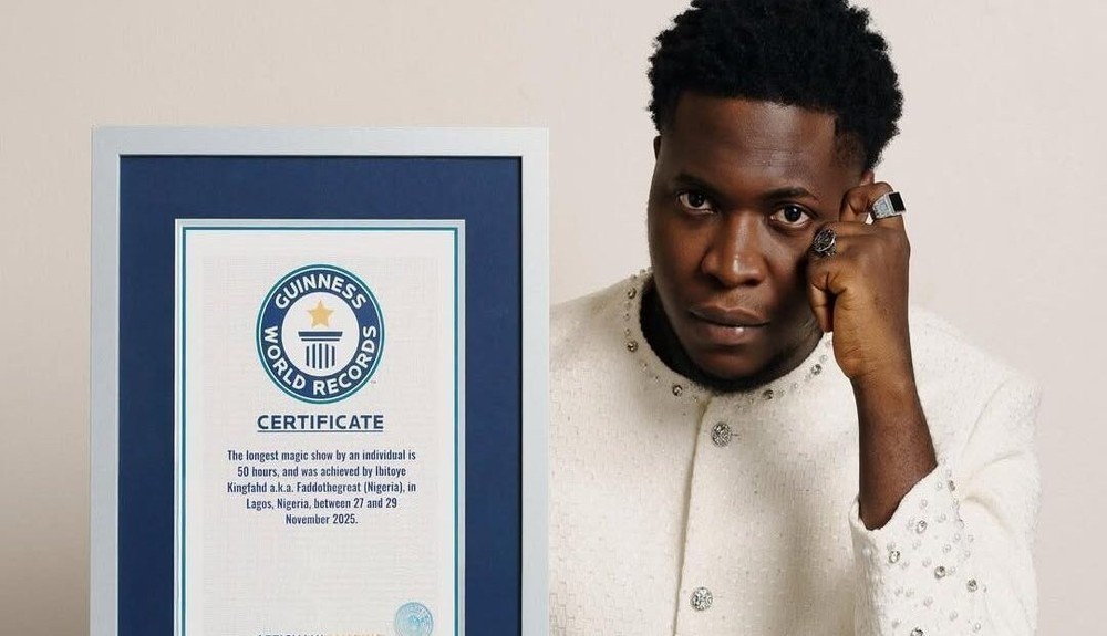 Nigerian Breaks Guinness World Record for Longest Magic Show by Individual
